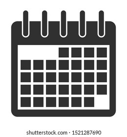 Flat Calendar Icon Calendar On Wall Stock Vector (Royalty Free