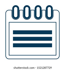 Flat calendar Icon. Calendar on the wall. Vector illustration