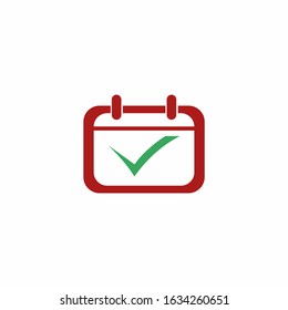 Flat calendar Icon. Calendar on the wall. Vector illustration.