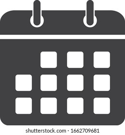 Icono de calendario plano. Calendario en la pared. Ilustración vectorial.