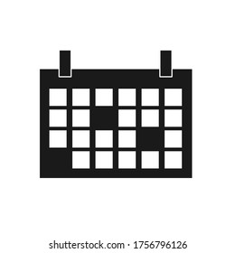 Icono de calendario plano. Calendario en la pared. Ilustración vectorial.