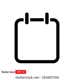 Icono de calendario plano. Calendario en la pared. Ilustración vectorial.