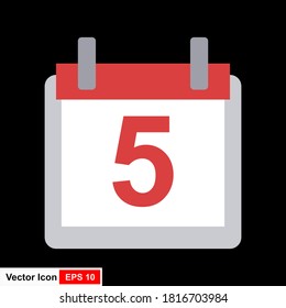 Icono de calendario plano. Calendario en la pared. Ilustración vectorial.