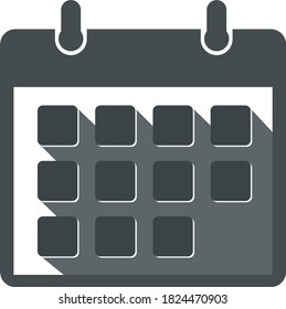 Flaches Kalendersymbol. Kalender an der Wand. Vektorgrafik. EPS10