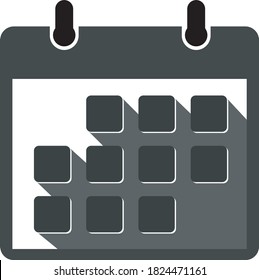 Icono de calendario plano. Calendario en la pared. Ilustración vectorial. EPS 10