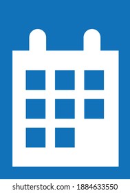 Flat calendar Icon. Calendar on the wall. Vector illustration.