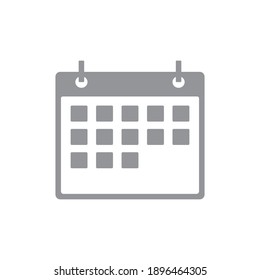 Flat calendar icon. Calendar on the wall. Vector illustration.