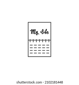 Flaches Kalendersymbol. Kalender an der Wand. Mein Kalender. Stock-Vektorgrafik einzeln auf weißem Hintergrund.