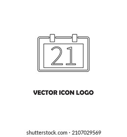 Icono de calendario plano. Calendario en la pared. Ilustración vectorial.