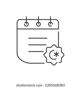 Flaches Kalendersymbol. Kalender an der Wand. Vektorgrafik. einzeln auf weißem Hintergrund. Radan-Ikone
