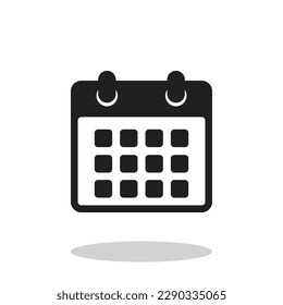 Flat calendar Icon. Calendar on the wall. Vector illustration.
