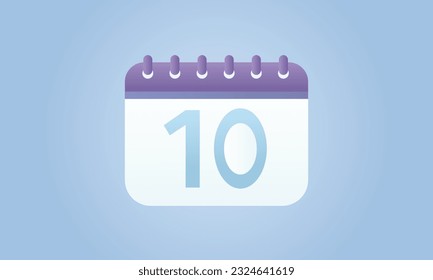 Flat calendar Icon. Calendar on the wall.