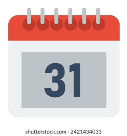 Icono de calendario plano. Calendario en la pared. Ilustración vectorial.