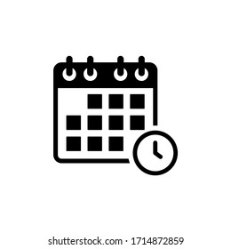 Flat Calendar Icon. Schedule Icon Vector Illustration