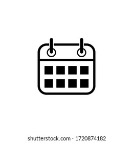 Flat Calendar icon. Schedule icon vector illustration