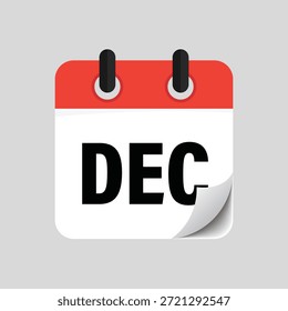 Icono de calendario plano que muestra el diseño de la fecha del mes de diciembre

Palabras claves: