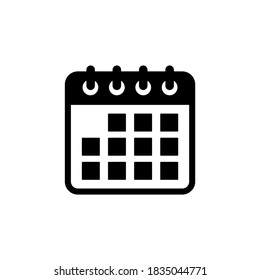 Symbol für flachen Kalender. Verzeichnis, Datumssymbol, Vektorgrafik