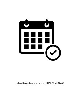 Símbolo de icono Calendario plano. Programar vector de icono para el diseño web