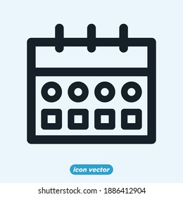 Color de la plantilla de icono de calendario plano editable. Calendario en la ilustración vectorial de símbolo de pared para diseño gráfico y web.