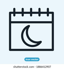 Flat calendar icon template color editable. Calendar on the wall symbol vector illustration for graphic and web design.