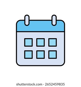 Flat Calendar Icon Vector for Date and Schedule Design