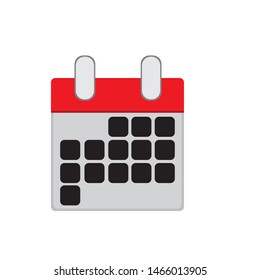 Flat Calendar Icon Vector Illustration
