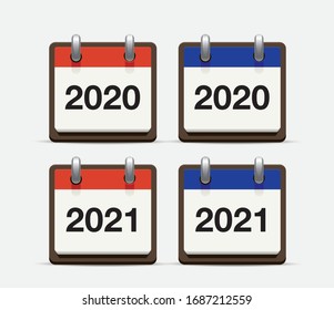 Flat calendar icon. Vector illustration.