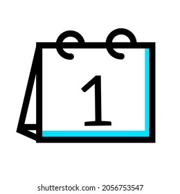 flat calendar icon vector illustration