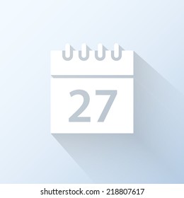 Flat calendar icon. Vector illustration