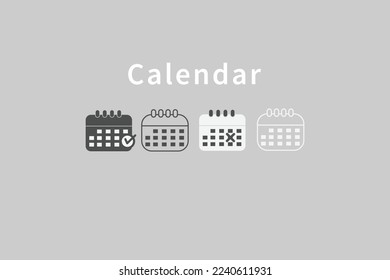 Ilustración vectorial de icono de calendario plano 
