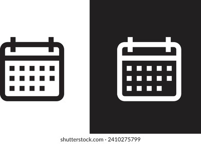Flat calendar Icon. Vector illustration. Calendar icon template color editable. 