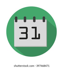 Flat calendar icon. Vector illustration