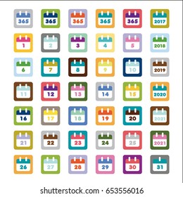 Flat calendar icon. Vector illustration