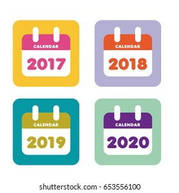 Flat calendar icon. Vector illustration