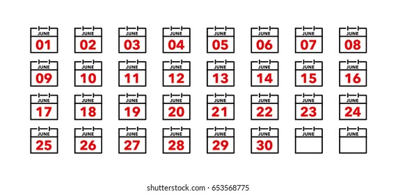 Flat calendar icon. Vector illustration
