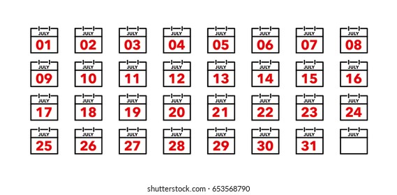 Flat calendar icon. Vector illustration