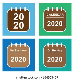 Flat calendar icon. Vector illustration