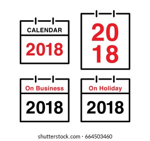 Flat calendar icon. Vector illustration