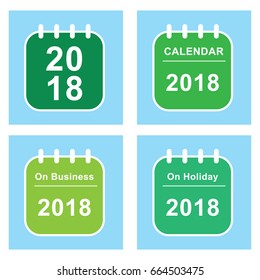 Flat calendar icon. Vector illustration