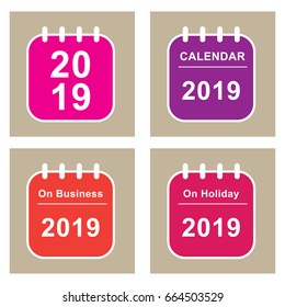 Flat calendar icon. Vector illustration