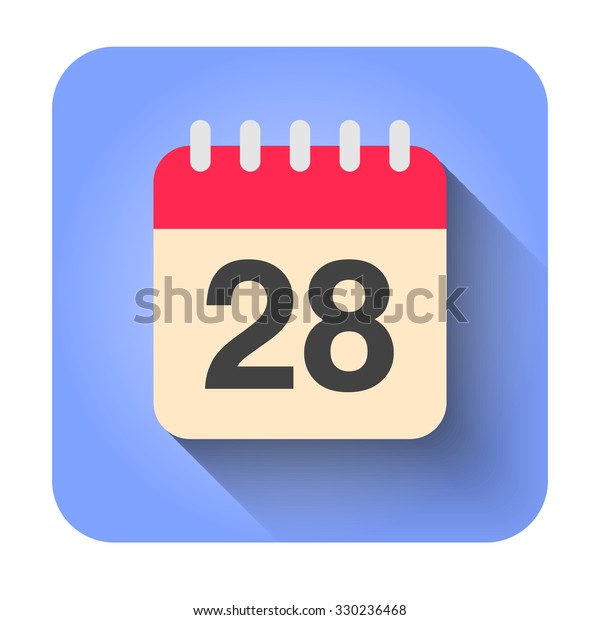 Flat Calendar Icon Vector Illustration Simple Stock Vector Royalty Free
