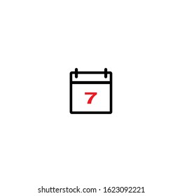 Flat calendar icon for web background design. Banner template. Essential Concept.Event reminder symbol. Modern graphic design. Planner . Business organizer page. 