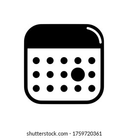Flaches Kalendersymbol.Kalender an der Wand.Vektorgrafik.auf transparentem Hintergrund