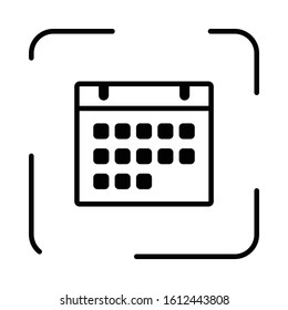 Flat calendar line vector icon