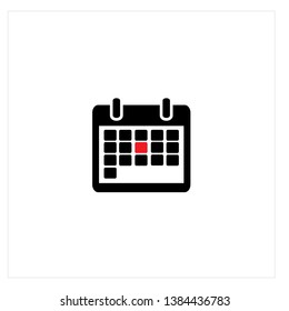 Flat Calendar Logo Vector Illustration