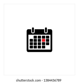 Flat Calendar Logo Vector Illustration