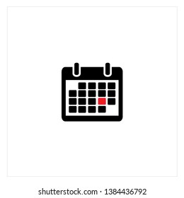 Flat Calendar Logo Vector Illustration