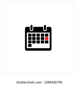 Flat Calendar Logo Vector Illustration