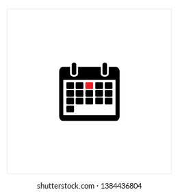 Flat Calendar Logo Vector Illustration