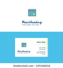 Flat Calendar Logo and Visiting Card Template. Busienss Concept Logo Design